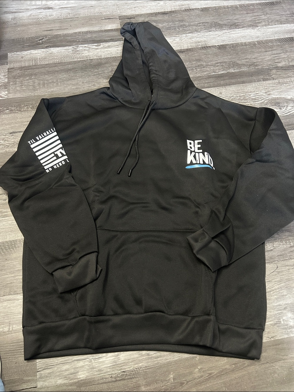 Source Unknown Black "Be Kind" Hooded Pullover Sweatshirt